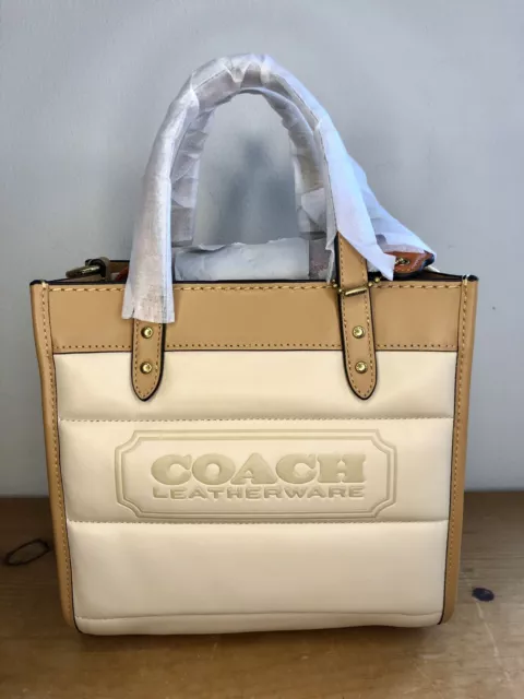 COACH FIELD TOTE COLORBLOCK WITH COACH BADGE:NWT SAGE/MULTI C5026