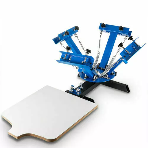 4-color 1-station Silk screen printing machine T-shirt Press DIY Kit equipment