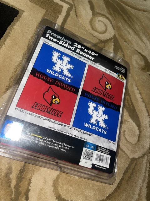 Kentucky - Louisville 2-Sided Flag / Banner- Rivalry House Divided (HOME5)