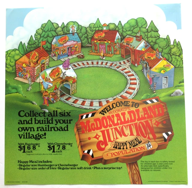 1983 MCDONALD'S MCDONALDLAND Junction Happy Meal Store Translite 22