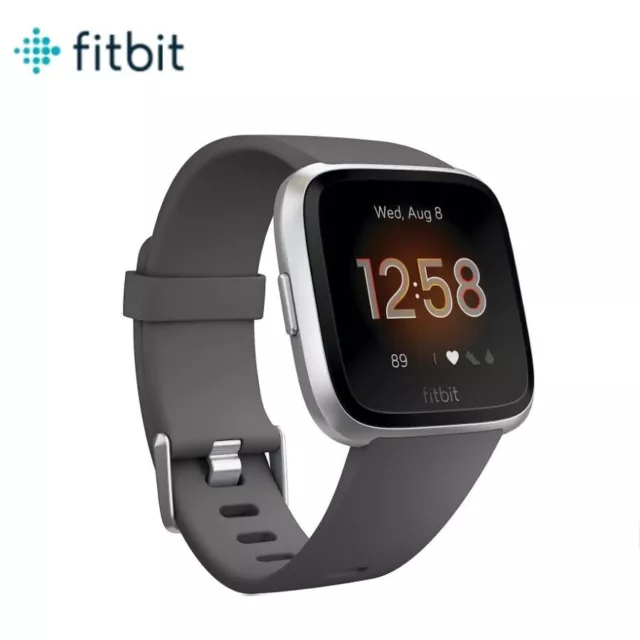 Fitbit Versa Lite Edition Smart Watch GPS Fitness Activity Trackers White Black