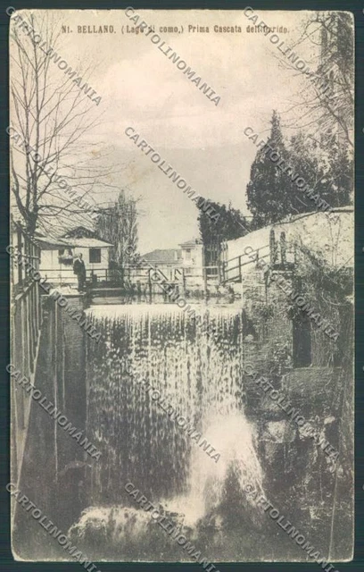 Lecco Bellano Cascata PIEGHINE cartolina LQ4733