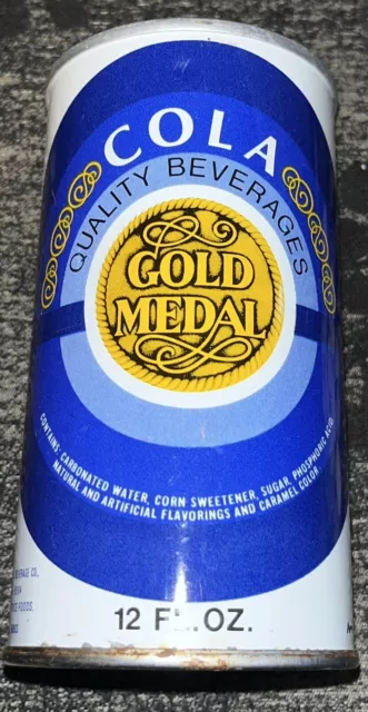 Vintage Gold Medal Cola Pull Tab Steel Can