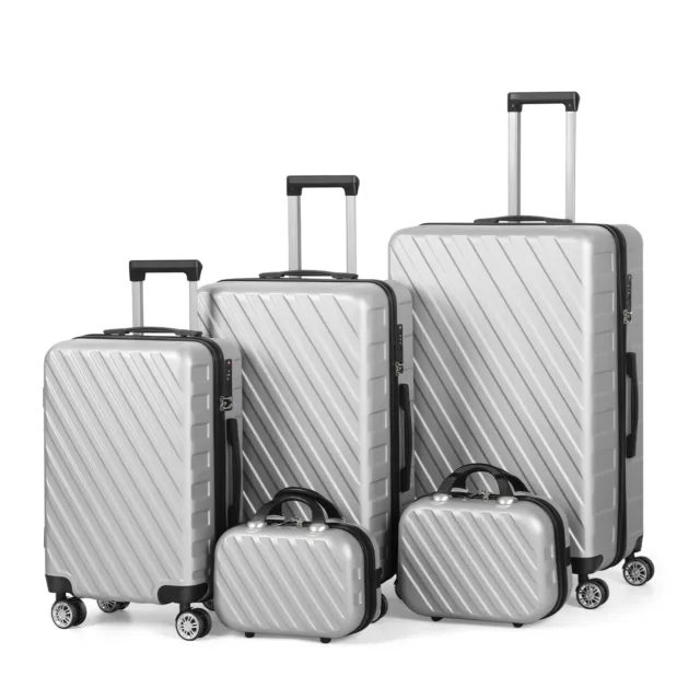 Luggage 5 piece set of hard shell luggage Rotator travel trolley Light w/TSA