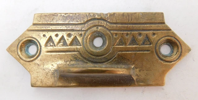 C. 1880 Window Pull Up Sash Lift Aesthetic Style Brass  Thumb Push