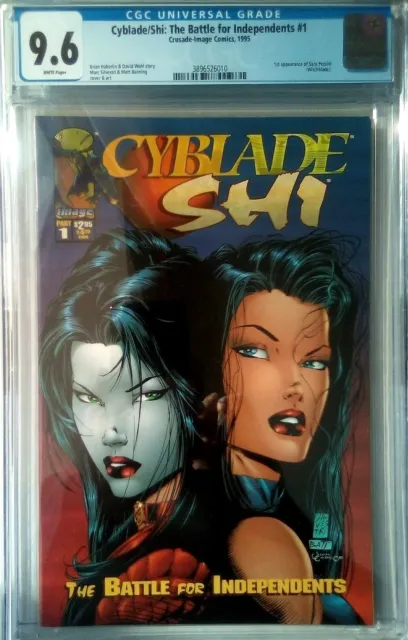 CYBLADE/SHI BATTLE FOR INDEPENDENTS #1 CGC 9.6 Wh 1995 1st WITCHBLADE Silvestri