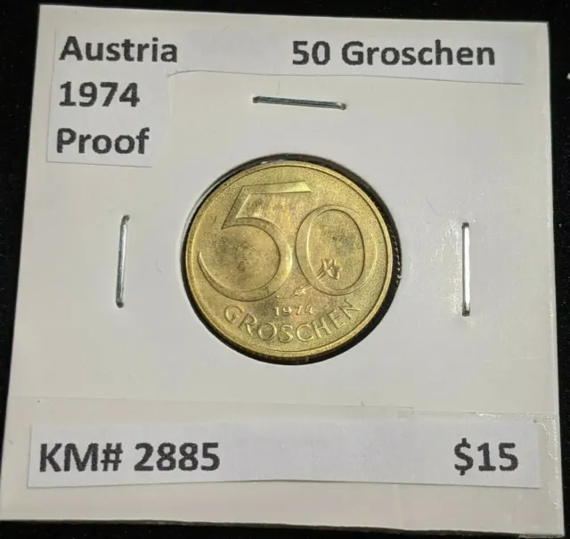 Austria Proof 1974 50 Groschen KM# 2885 #043  #20A
