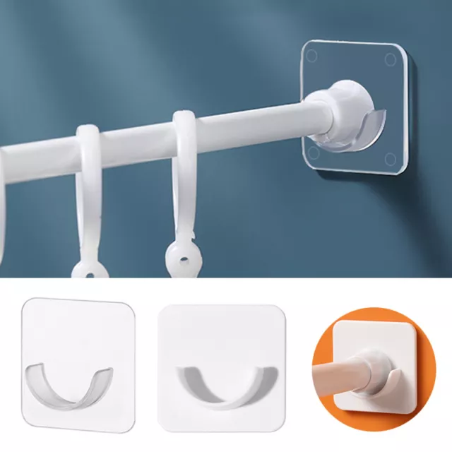 2 x supporto bastone tenda forte gancio autoadesivo ∑