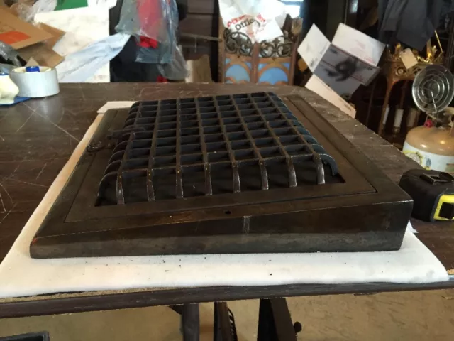 Antique Heating Grate Cast Iron Simple Squares Tc 66 2