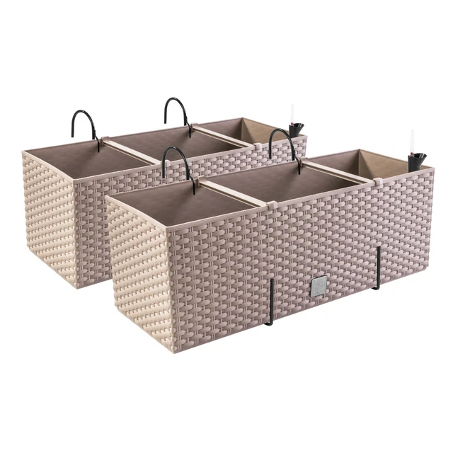 haken balkon blumenkasten Balkonkasten aus Zink – Pflanzgefäß mit Haken im Antik-Look main image 1