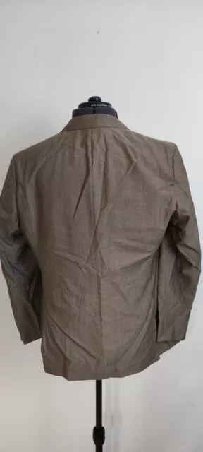 HUGO BOSS MENS Casual Hacking Jacket 2 Button Silk Wool Beige Size 52 ...
