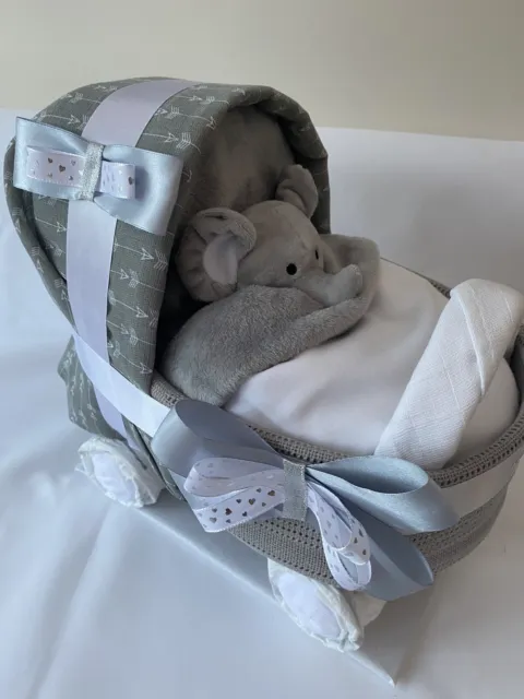 Pasteles De Pañal Pram En 2 Tallas, Regalo Para Bebé, Baby Shower Boy, Niña, Unisex