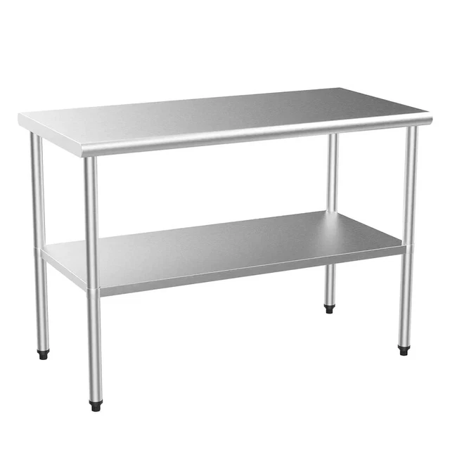 Stainless Steel 48" x 24"  Kitchen Restaurant Work Backsplash With Prep Table