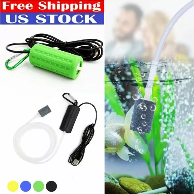 NEW USB Mini Air Pump Water Pump Oxygen Aerator Aquarium Fish Tank Portable Home