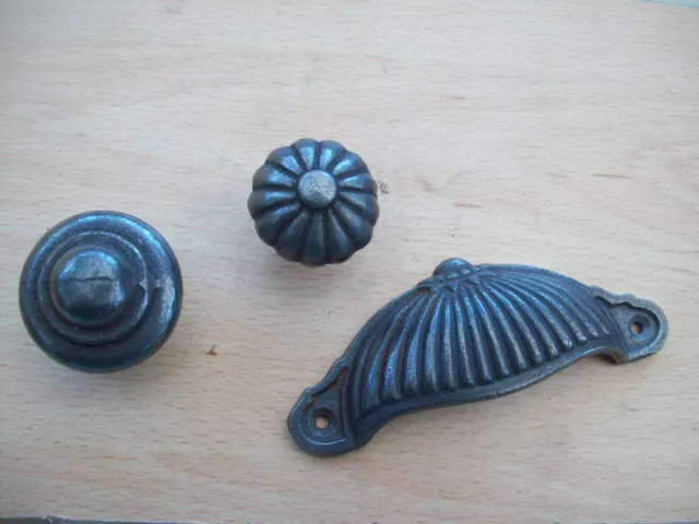 Cast Wrought Iron Kitchen Cupboard Drawer Cabinet Door Fancy Knobs Handles