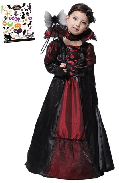 Vampire Princess Halloween Tattoo Sticker 2-piece set S433 XL130cm-140cm