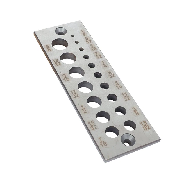 Steel Dowel Plate 17 Holes Dowel Maker Steel Plate with Holes from 1/8 Inch