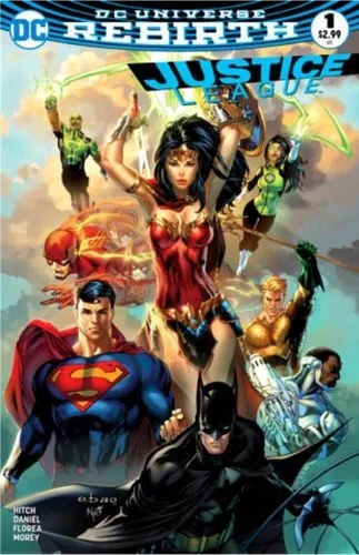 Justice League #1 Ebas Variant Batman Superman Wonder Woman Flash Dc Rebirth