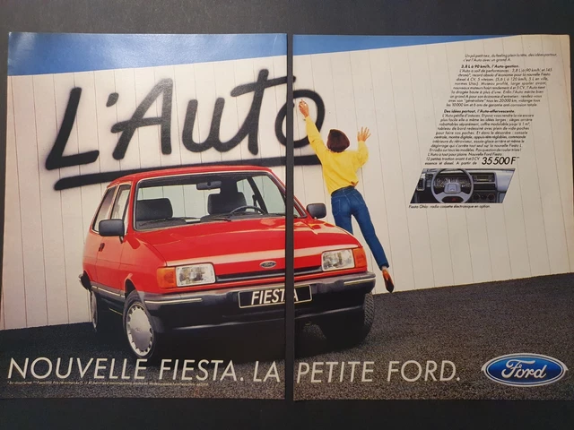 1984 Ford Fiesta Original Page Paper Original Pub Advert