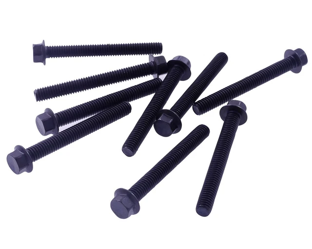 Vis à embase M6x50 10 pièces noir