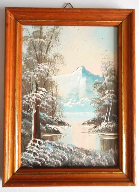 Petit tableau très belle peinture à l'huile non signé - Paysage