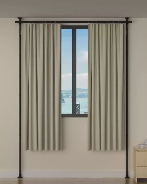 Home Curtain Divider Stand - 48 to 72 Inches Expandable Room Divider - Damage Fr