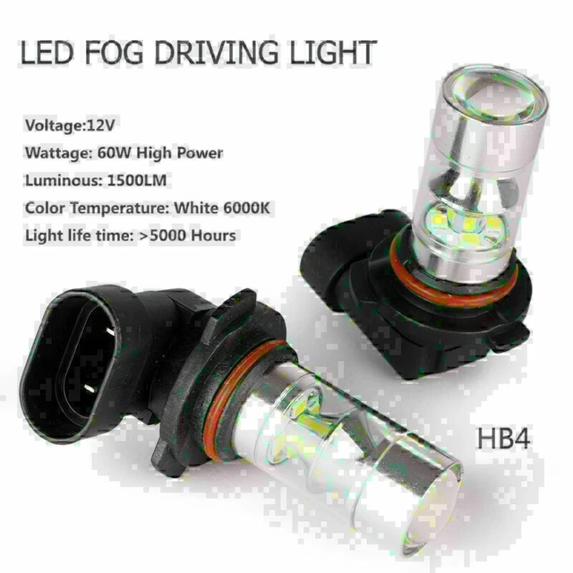 2 lampadine diurne per auto HB4/9006 alta potenza 60 W nebbia guida DRL