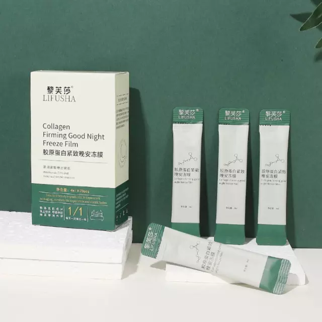 20 piezas Colágeno Firming Sleeping Mask 4 ml con caja. RÁPIDO-