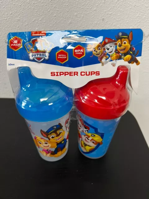 Cudlie Paw Patrol Baby Boy 2 Pack 10 oz Pack of Sippy Cups with Straw &  Easy Close Lid