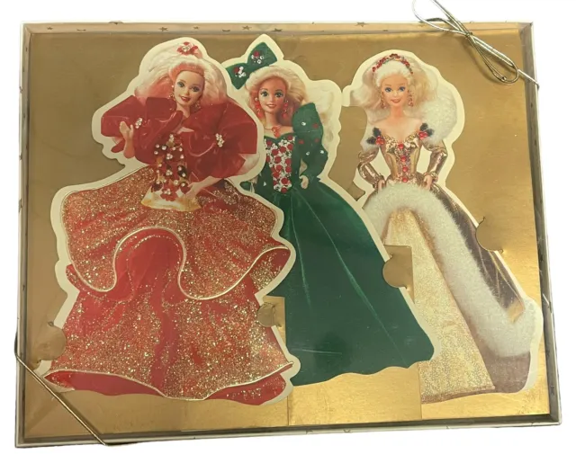 1995 Hallmark Holiday Barbie Collection Displayable Greeting Cards w Envelopes