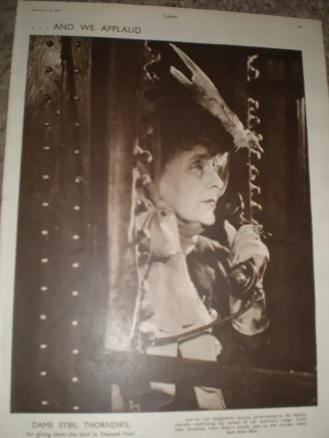 Photo article actress Sybil thorndike 1949 ref K