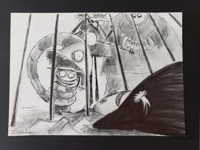 Disney Nightmare Before Christmas The Mayor Storyboard Drawing - Jorgen Klubien.