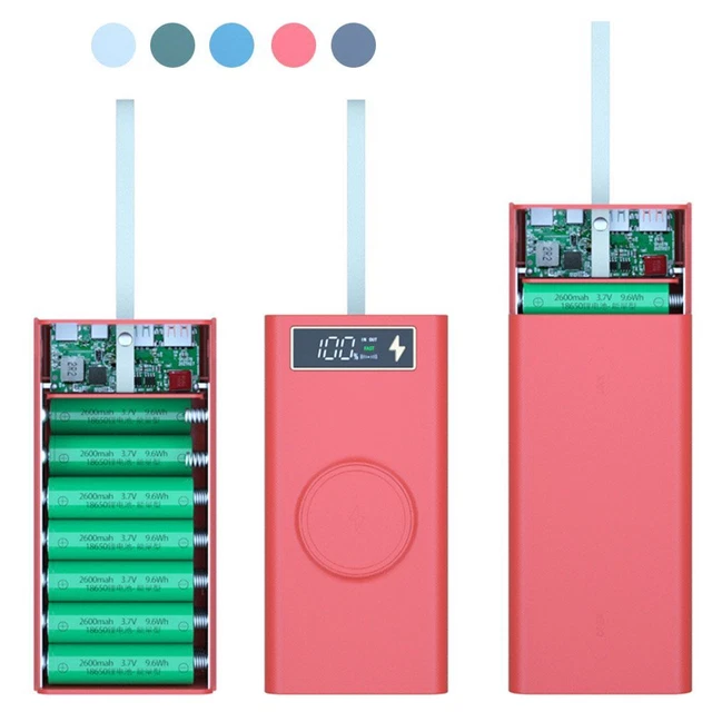 BATTERY CHARGE SHELL Battery Storage Box 21×18650 Batteries Power Bank ...