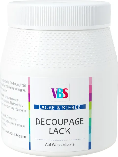 Vernice decoupage VBS lucida trasparente a base acqua senza solventi 100 ml