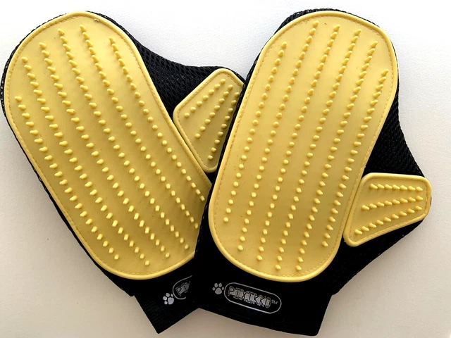 2-PC Right Hand Pet Massage Glove Grooming Brush Comb Hair Remover Shedding Mitt