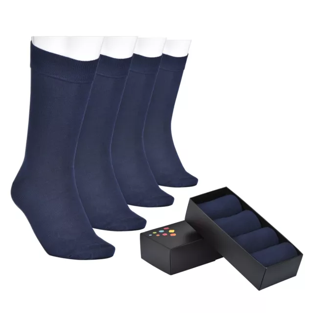 4 Pairs Men's Cotton Dress Socks