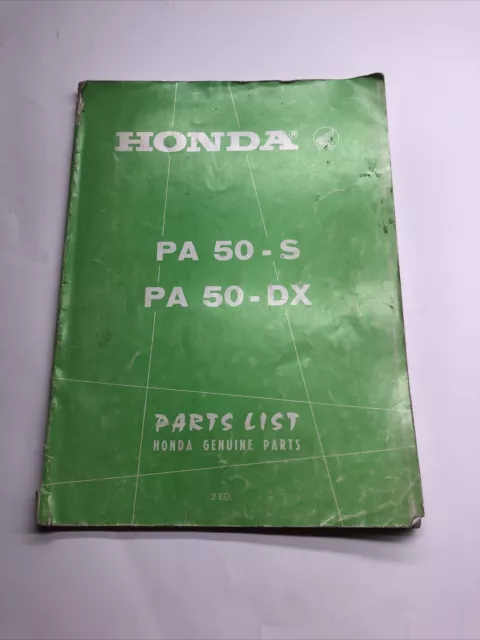 Honda PA 50-S PA 50-DX Ersatzteil-Katalog  PARTS LIST  B029