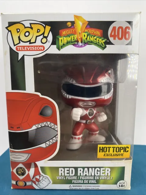 Funko Pop! Mighty Morphin Power Rangers #406 Red Ranger Hot Topic Exclusive