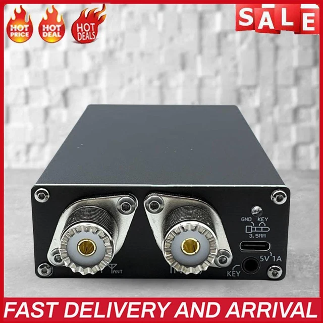 AT100M Pro Automatic Antenna Tuner Durable Standing Wave Meter 100W for HF Radio