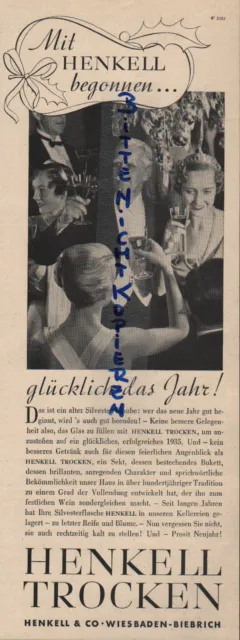 WIESBADEN-BIEBRICH, Werbung 1934, Henkell & Co Henkell Trocken Sekt