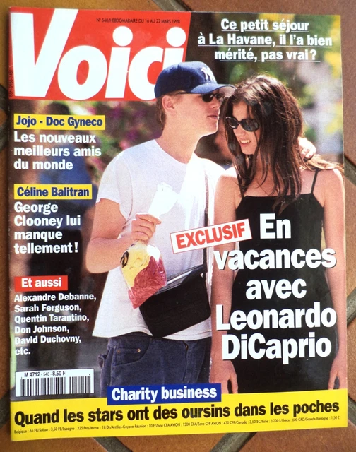 MAGAZINE VOICI N° 540 (16 mars 1998) Leonardo DiCAPRIO Clooney HALLYDAY ...