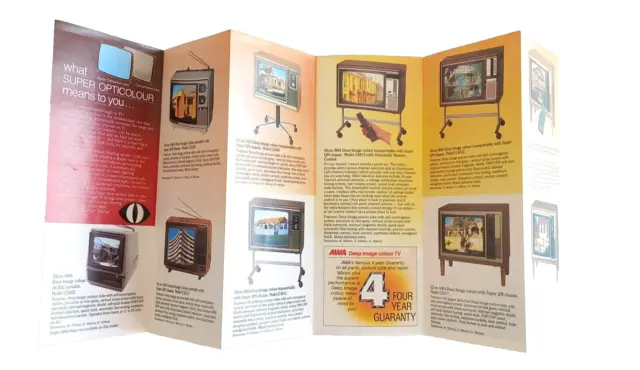 AWA Deep Image Color Television Brochure Pamphlet Early 1980s 2
