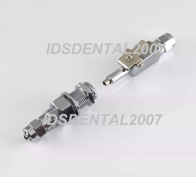 2 SETS Dental Fitting QD insert & Tube Coupler with shut-off