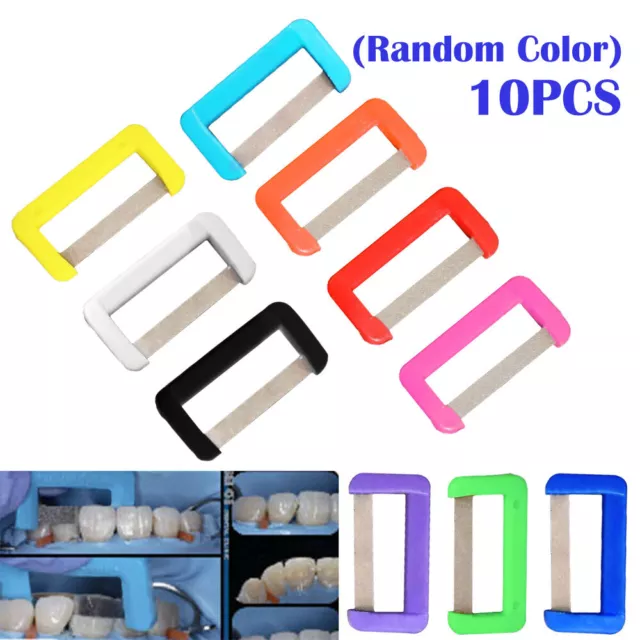 10pcs Orthodontic IPR Strip Interproximal Reduction Set Dental enamel polish saw