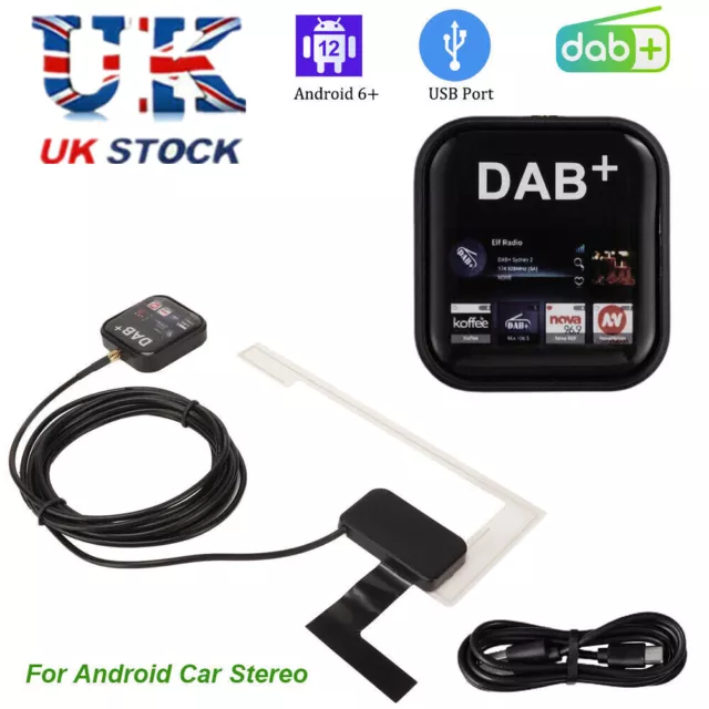 DAB Digital Radio Tuner USB Receiver Dongle for Android 12 11 10 9.0 Car Stereo