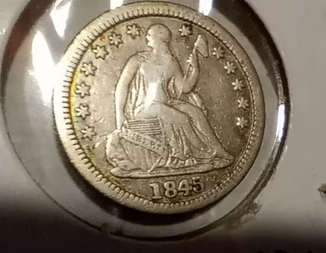 *Beautiful 1845 Seated Liberty Half Dime.