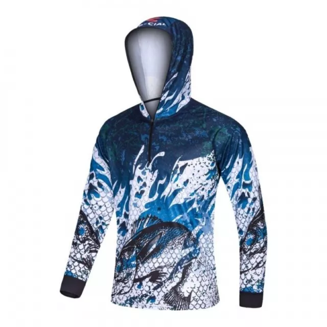 Fishing Clothing Hooded Printing Fishing Clothes Sunscreen Breathable New