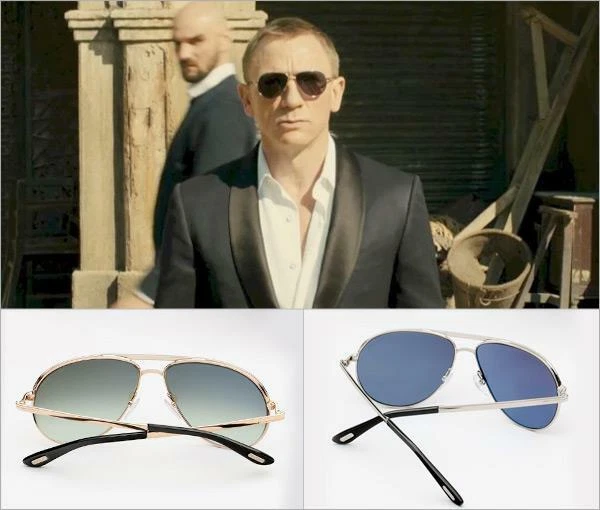 JAMES BOND SKYFALL Tom Ford MARKO FT0144 28W Rose Gold Blue Sunglasses Shades