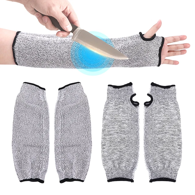 2pairs Women Men Arm Protective Sleeves Anti Cut Heat Resistant For Thin Skin