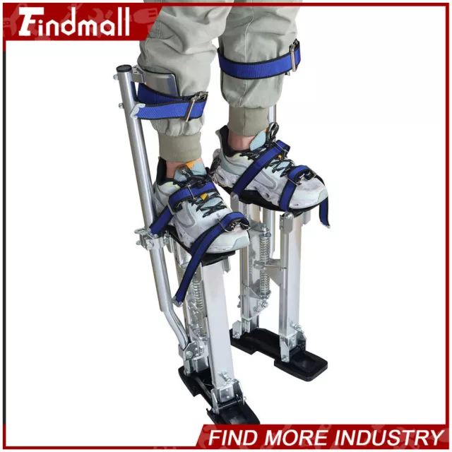 Findmall 18" - 30" Adjustable Aluminum Alloy Stilts Drywall Stilts Painters Tool